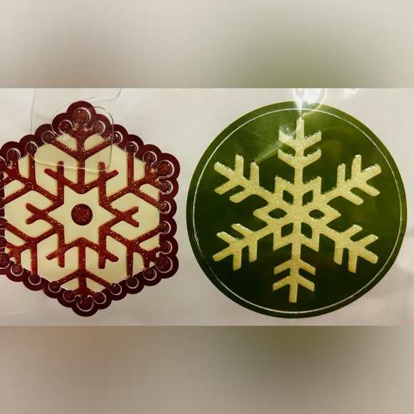 New in Package ADD-HERES Nordic Snow Dots Red Green Brown 2 Sheets of 12 - Picture 4 of 11